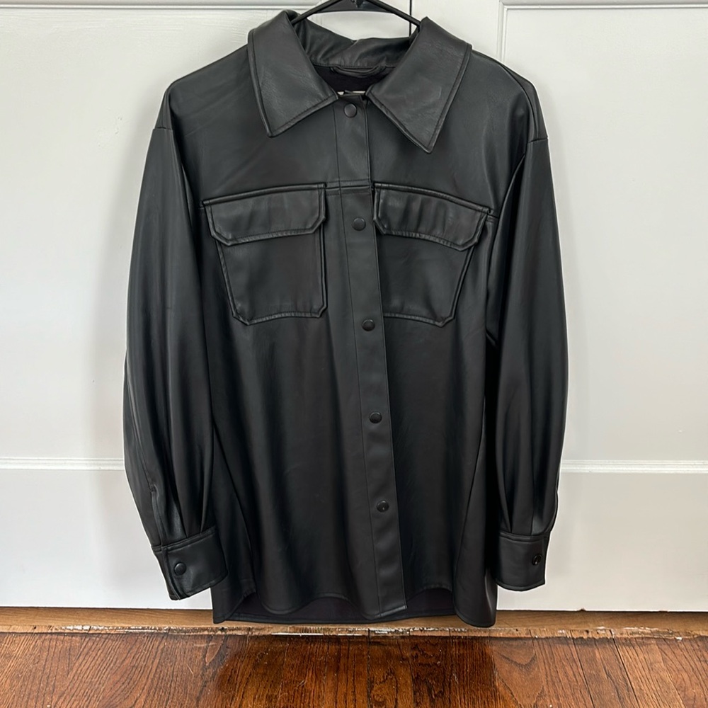 BB Dakota x Steve Madden oversized faux leather jacket EUC